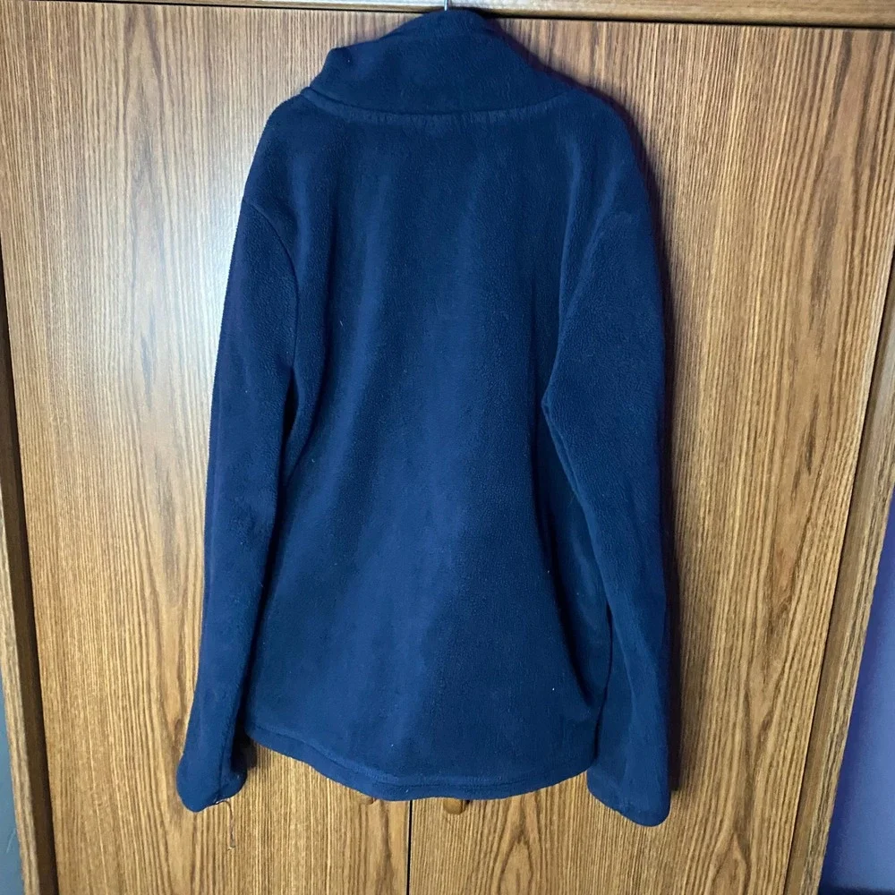 Old Navy Fleece Jacket Kids Size M 8 Navy Blue Full Zip Mock Neck Soft Cozy